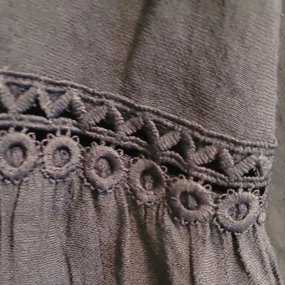 New Directions Blue Tunic with Embellished Neckline and 3/4 Bell Sleeves - Picture 6 of 6